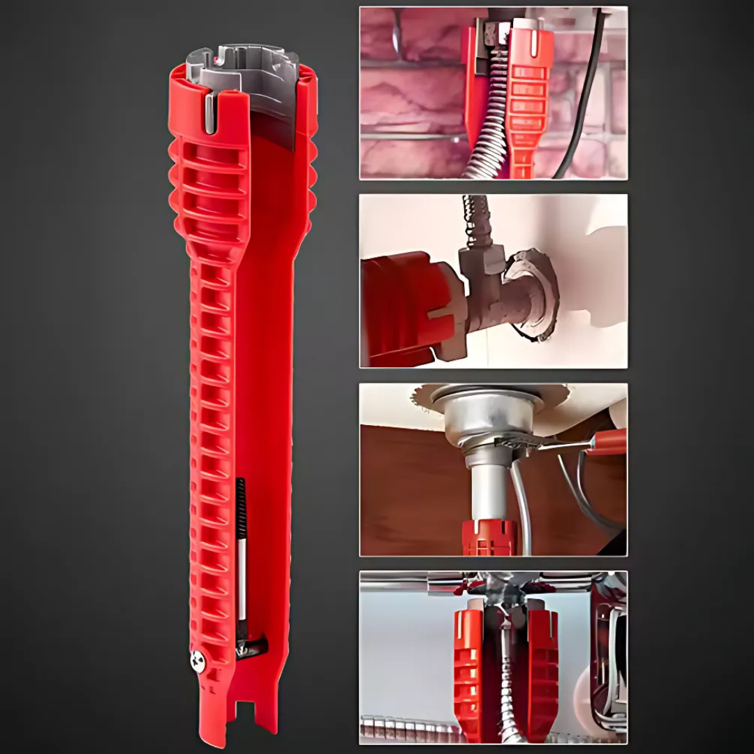 SinkWrench 1+1 GRATIS: Multifunktionell Användarvänlig Köksdiskbänknyckel