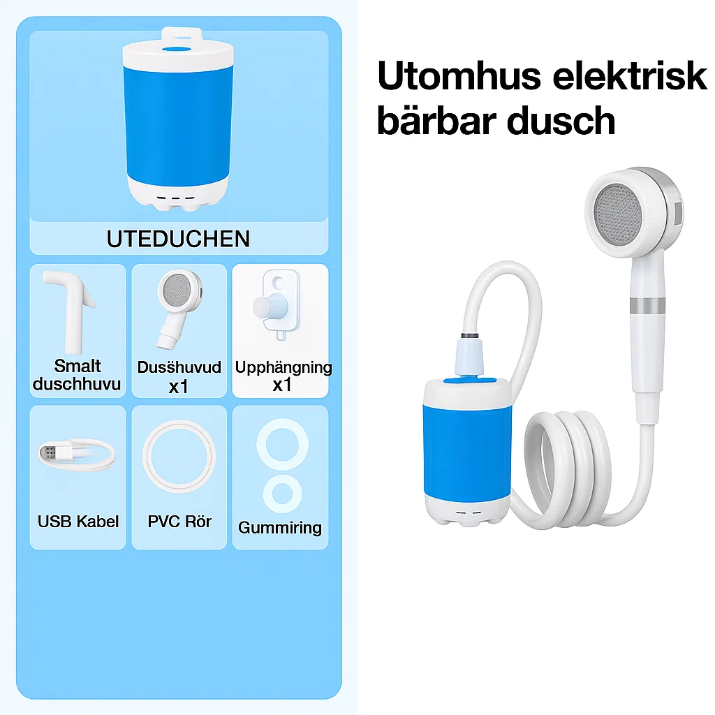 Portabel Vattenpump: Kit med Slang & Munstycken