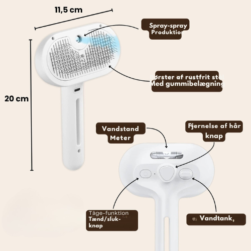 Silkepels® Steami Pro | Professionel pelsplejebørste til kæledyr