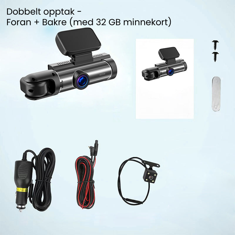 đđ50 % RABATTđđč Dashcam med 170° vidvinkel och 1080p dubbla linser