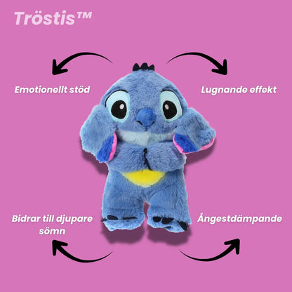 Tröstis® - Din Lugnande Stitch Dämpar stress och ångest med dess unika andingsteknologi och lugnade hjärtrytm.