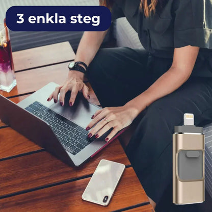 SparaSmart™ | 4-i-1 USB Minne - Blixtsnabb Bildöverföring