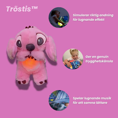 Tröstis® - Din Lugnande Stitch Dämpar stress och ångest med dess unika andingsteknologi och lugnade hjärtrytm.
