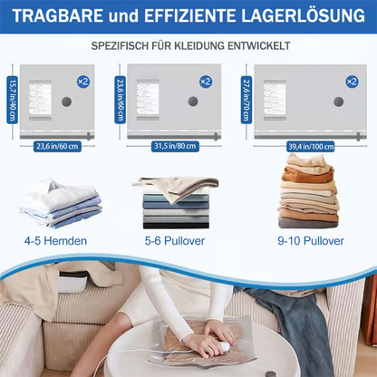 USB Elektrisk Vakuumkompressionspåse - Rymdsparande Reslösning med Snabb Vakuumteknik för Klädlagring 📦✈️