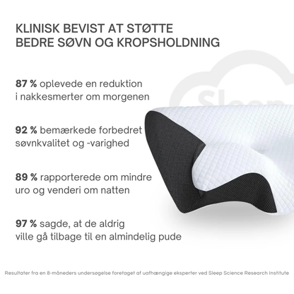 ErgoPillow™ | Sov bättre, vakna friskare – ergonomiskt stöd för nacke och rygg hela natten