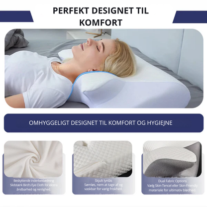 ErgoPillow™ | Sov bättre, vakna friskare – ergonomiskt stöd för nacke och rygg hela natten