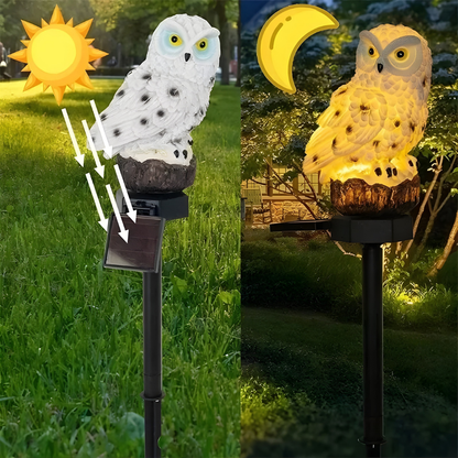 LumaOwl™ – Soldriven trädgårdsugglelampa