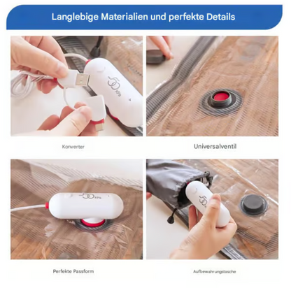 USB Elektrisk Vakuumkompressionspåse - Rymdsparande Reslösning med Snabb Vakuumteknik för Klädlagring 📦✈️