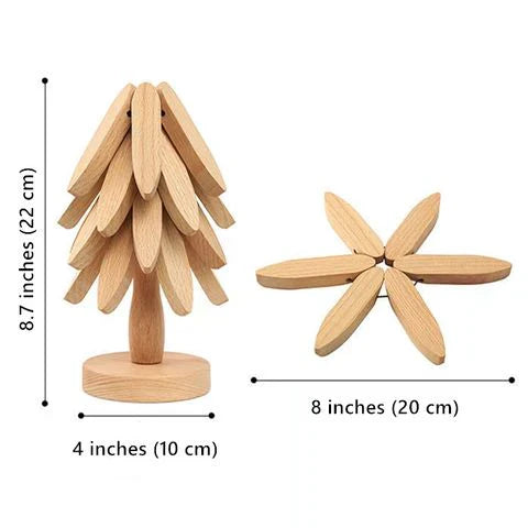 WoodAura™ | Hopfällbara Grytunderlägg