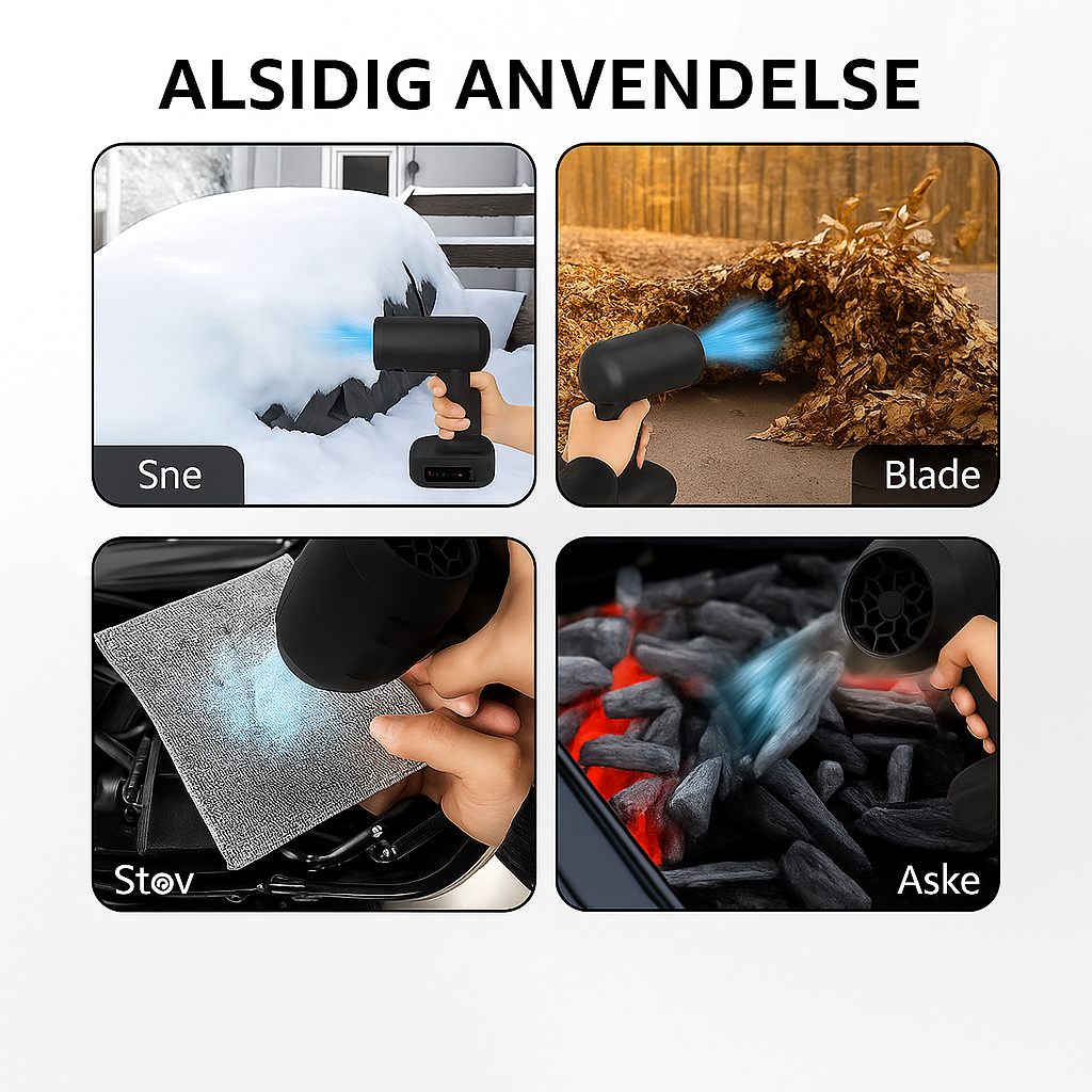 LeafBreeze™ | Trådlös blåsare för snabb städning av löv, smuts, damm och vardagsavfall