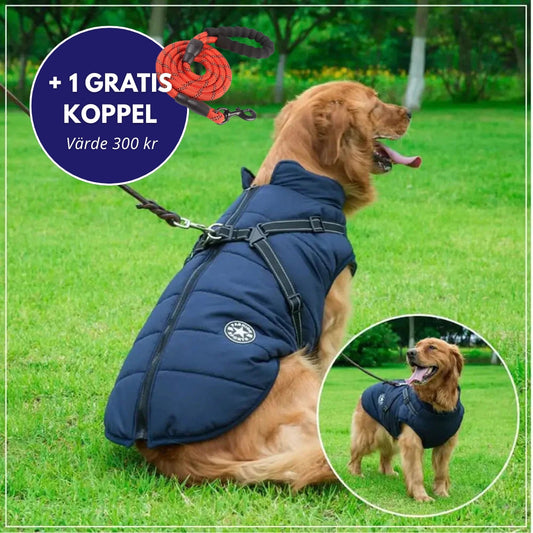 Vattentät vinterjacka med inbyggd sele