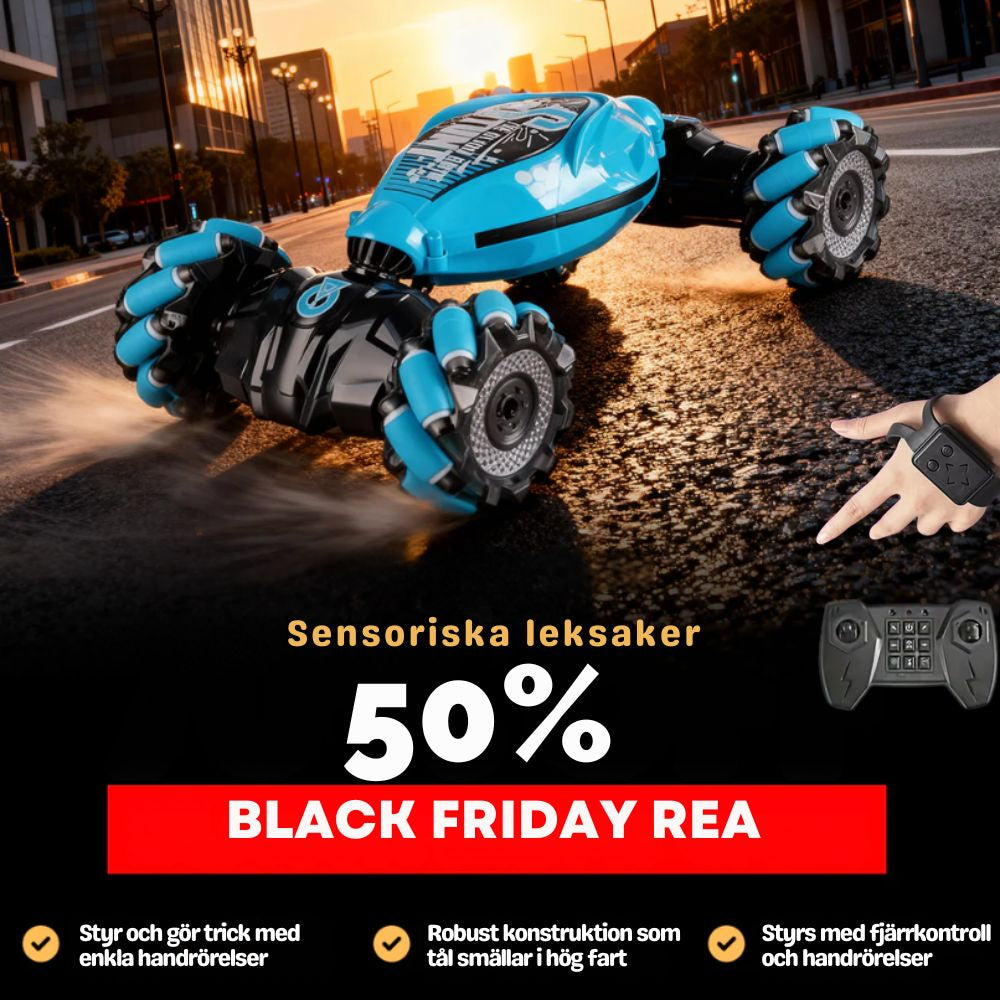 StormRacer DualControl – Stuntbil styrd med handen + fjärrkontroll