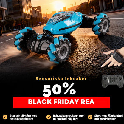 StormRacer DualControl – Stuntbil styrd med handen + fjärrkontroll